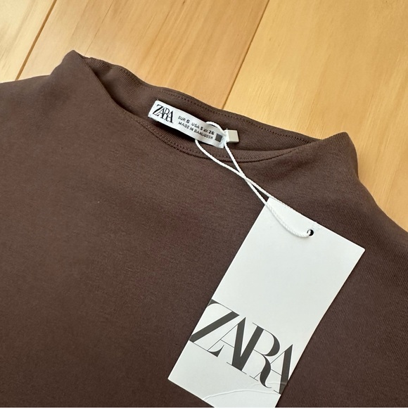 NWT Zara bodycon brown maxi dress - Picture 3 of 3